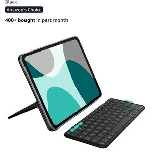 Wireless Keyboard and Stand for Tablets - Black iPad Air 11 inch